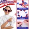 1024Pcs 4th of July Crafts Independence Day Craft Kit Patriotic Beads and American Flag Charms for Jewelry Making Red White Blue Pony Beads Star Beads and Wooden Pendant for DIY Bracelet Making Supply